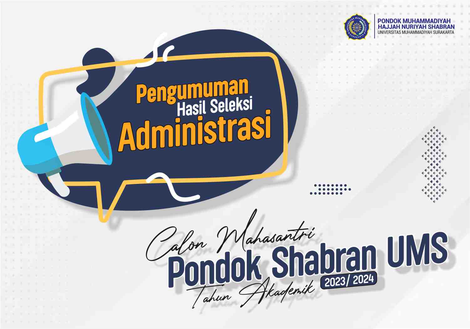 Berita Administrasi PMB Pondok Shabran UMS 2023