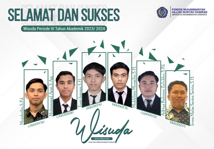 Wisuda III 2023 2024 Pondok Shabran UMS