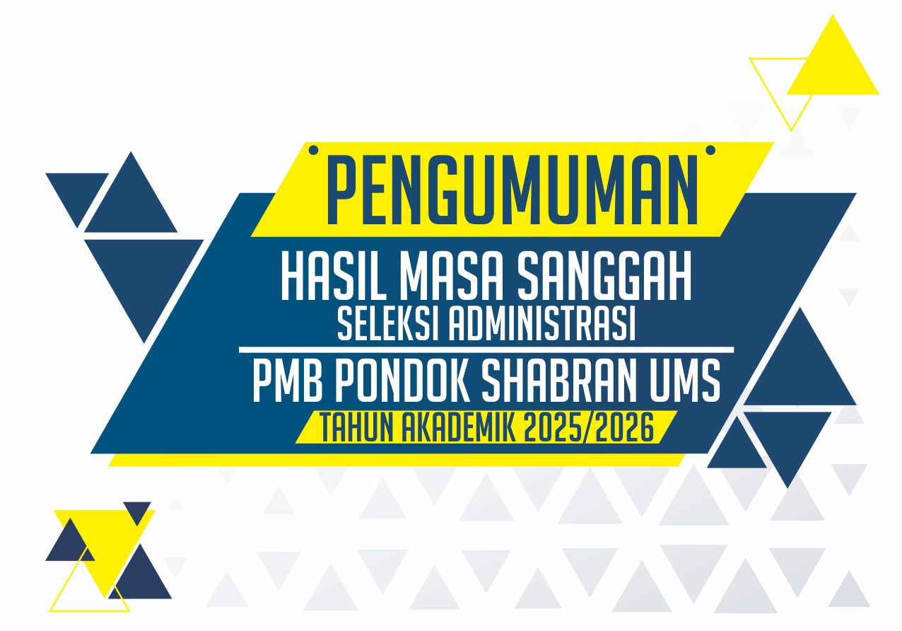 Berita Pengumuman PMB Pondok Shabran UMS 2025 Masa Sanggah Berita Pengumuman PMB Pondok Shabran UMS 2025 Masa Sanggah