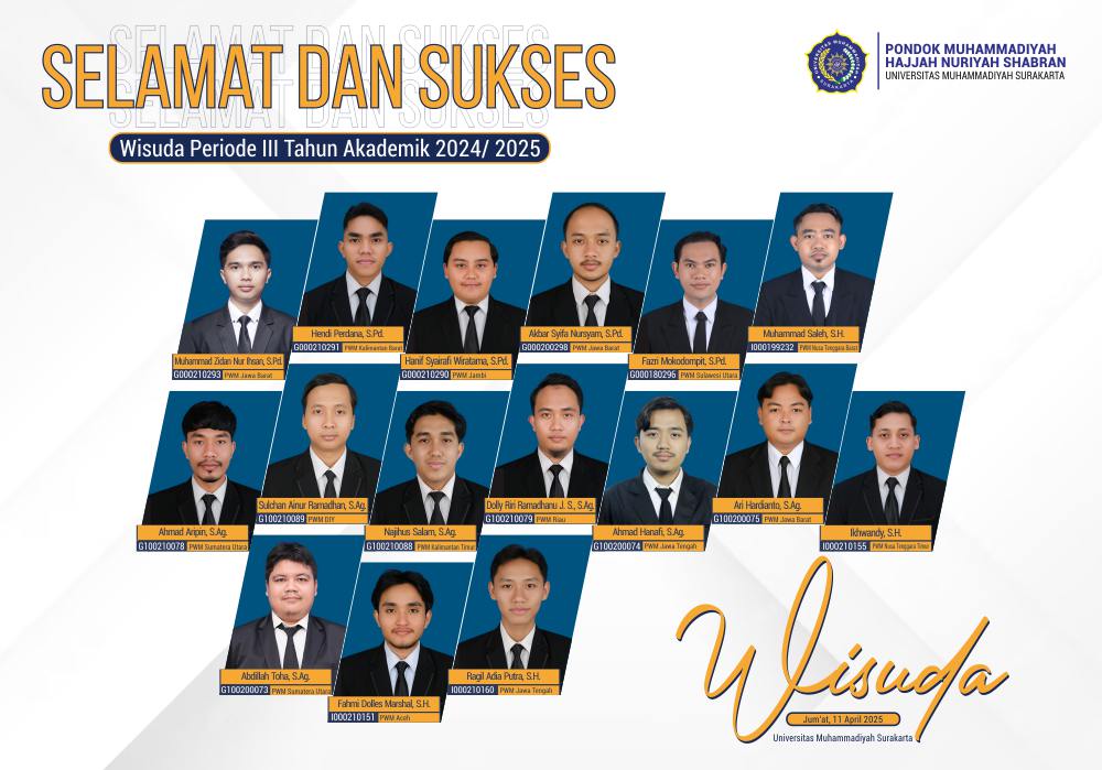Berita Wisuda III 2024 2025 Pondok Shabran UMS Berita Wisuda III 2024 2025 Pondok Shabran UMS