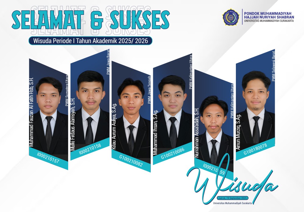 Berita Wisuda I 2025 2026 Pondok Shabran UMS Berita Wisuda I 2025 2026 Pondok Shabran UMS