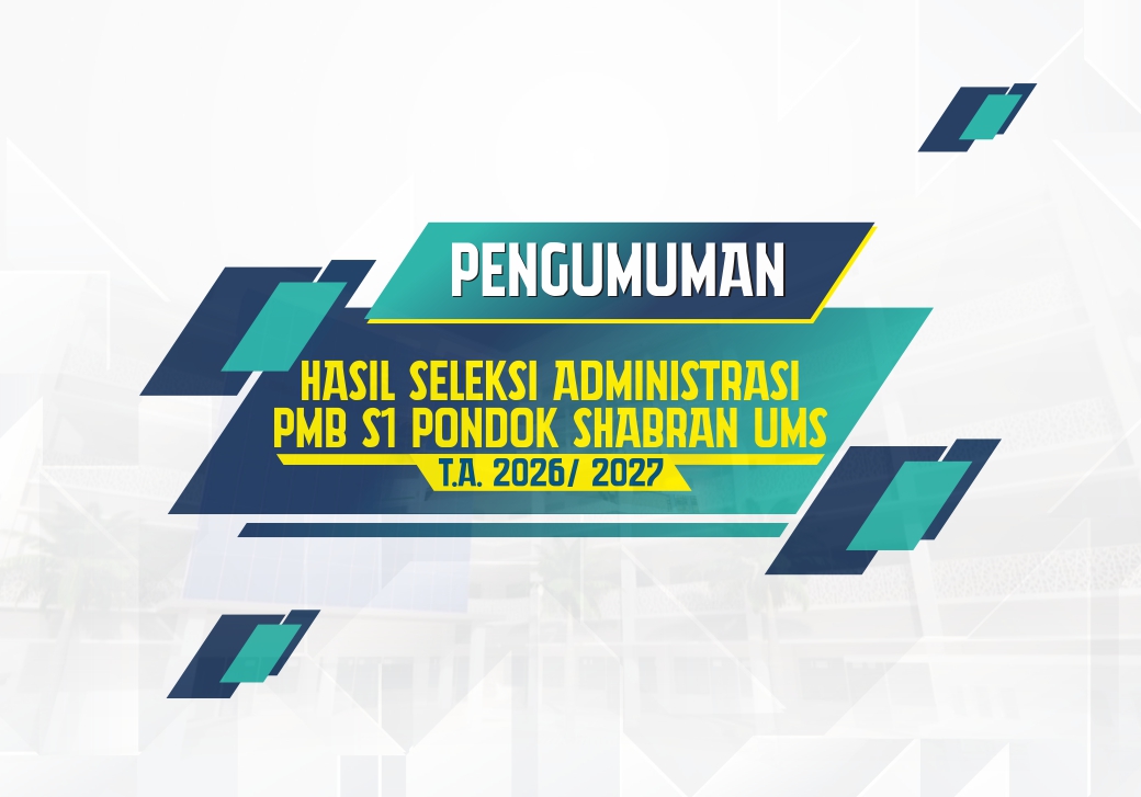Berita Pengumuman Administrasi PMB Pondok Shabran UMS 2026 2027 Website Berita Pengumuman Administrasi PMB Pondok Shabran UMS 2026 2027 Website